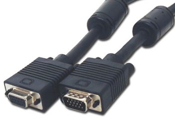 50 SVGA Coax Monitor Cable HDDB15 Male to Male Dual Ferrites 50-FT
